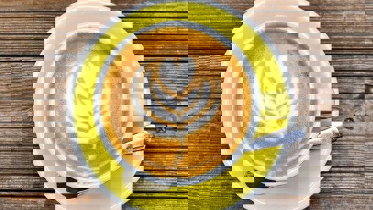 Latte Art In Coffee Mug