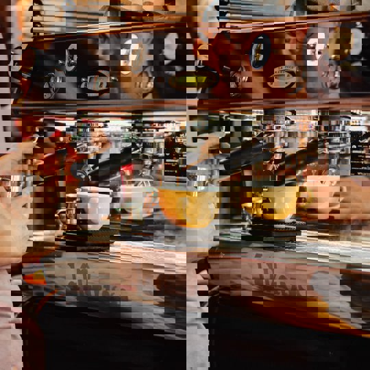 Making Coffee From Machine